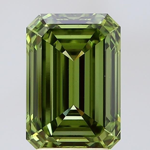 3.30 Ct. Fancy Vivid Green Emerald Lab Grown Diamond