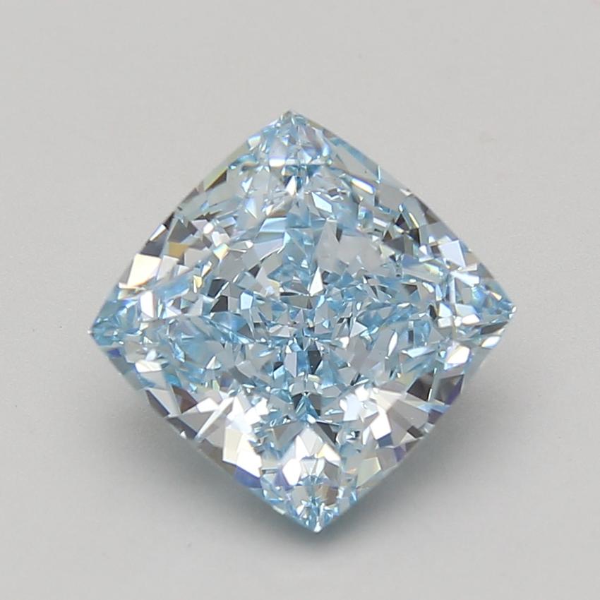 4.10 Ct. Fancy Intense Blue Cushion Lab Grown Diamond