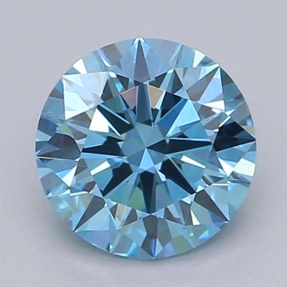 0.52 Ct. Fancy Vivid Blue Round Lab Grown Diamond