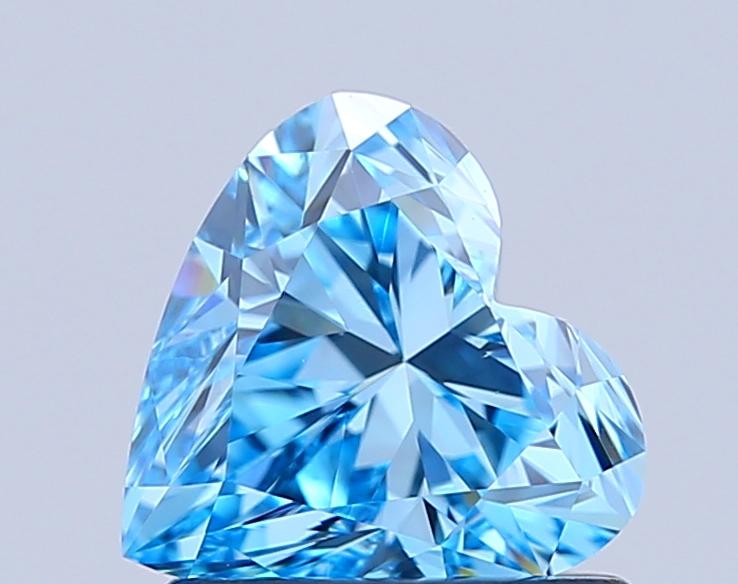 1.01 Ct. Fancy Vivid Blue Heart Lab Grown Diamond