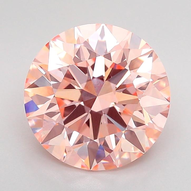 3.20 Ct. Fancy Intense Pink Round Lab Grown Diamond