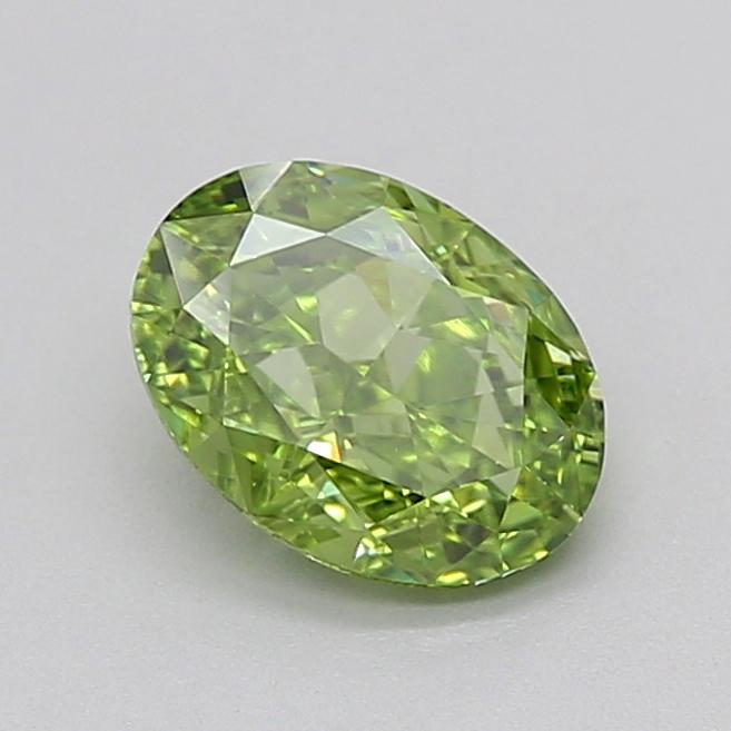 1.00 Ct. Fancy Vivid  Green Oval Lab Grown Diamond