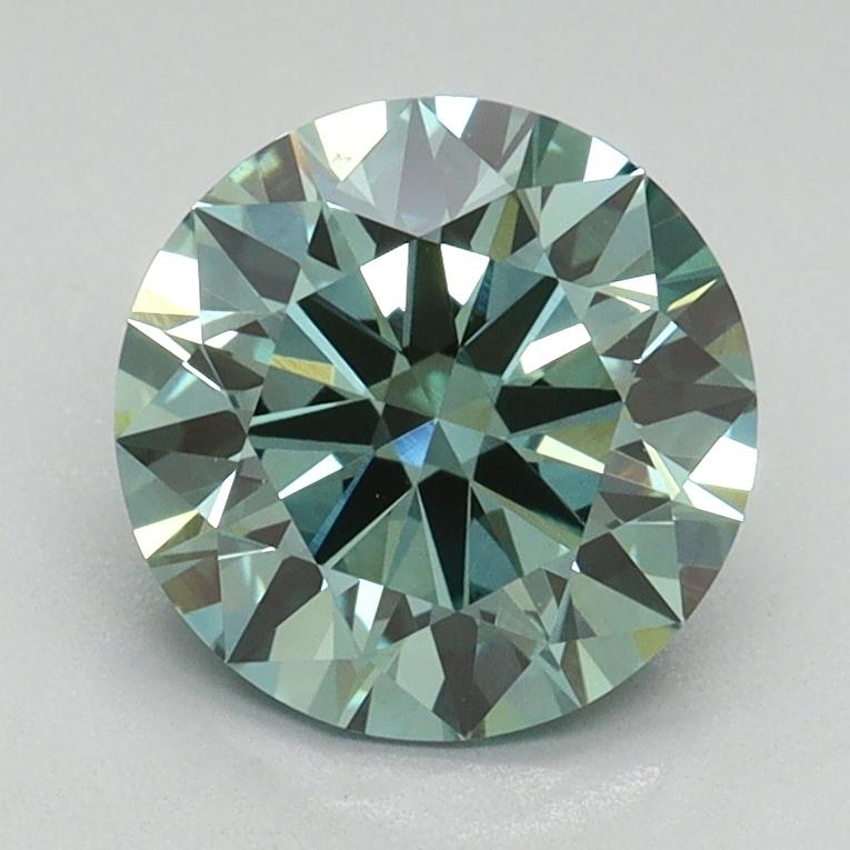 1.70 Ct. Fancy Vivid Green Round Lab Grown Diamond