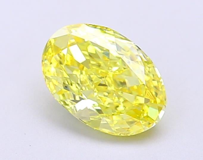 1.01 Ct. Fancy Vivid  Yellow Oval Lab Grown Diamond