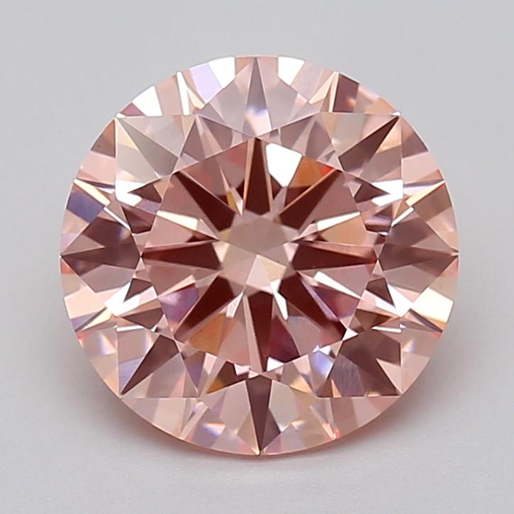 3.00 Ct. Fancy Vivid  Pink Round Lab Grown Diamond