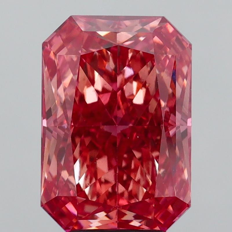 5.01 Ct. Fancy Vivid  Pink Radiant Lab Grown Diamond