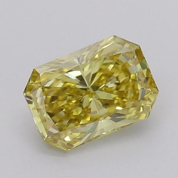 0.97 Ct. Fancy Vivid Yellow Radiant Lab Grown Diamond