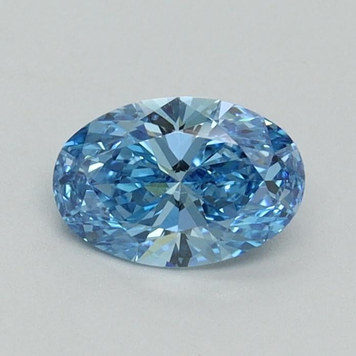 0.53 Ct. Fancy Vivid Malibu Blue Oval Lab Grown Diamond