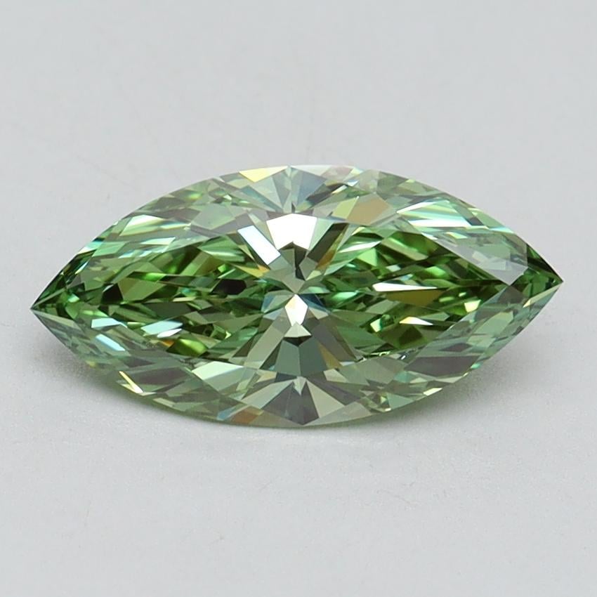 1.07 Ct. Fancy Vivid Green Marquise Lab Grown Diamond