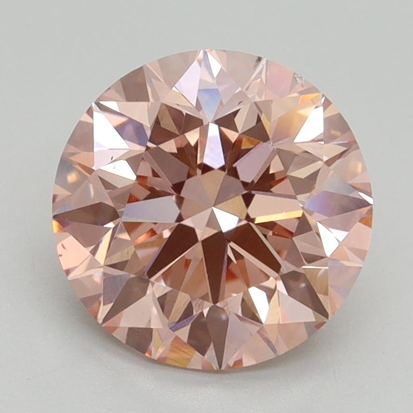 2.51 Ct. Fancy Intense Pink Round Lab Grown Diamond