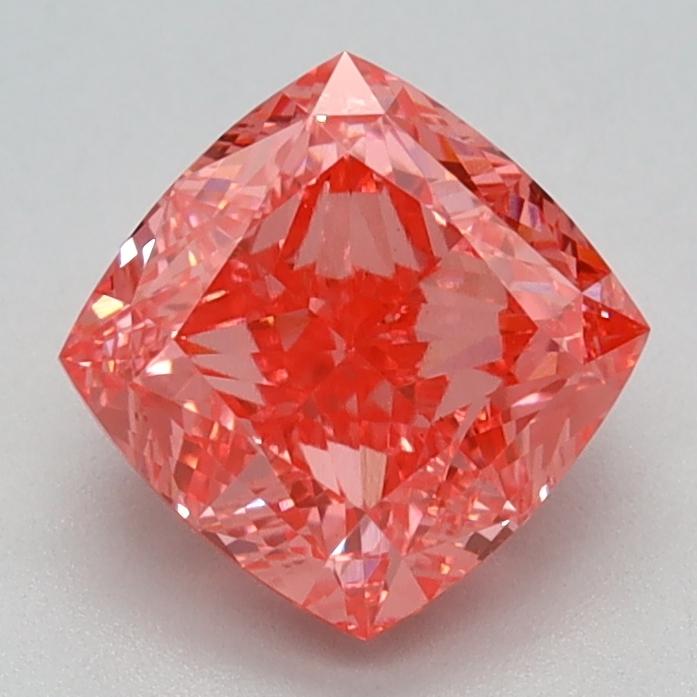 1.46 Ct. Fancy Vivid Pink Cushion Lab Grown Diamond