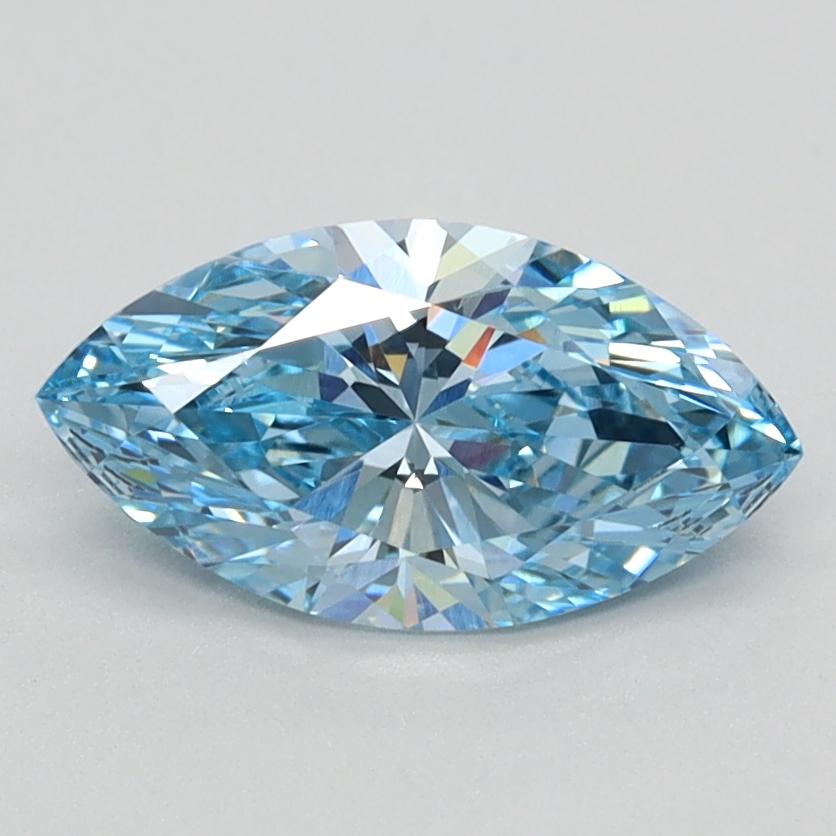 0.96 Ct. Fancy Vivid Blue Marquise Lab Grown Diamond