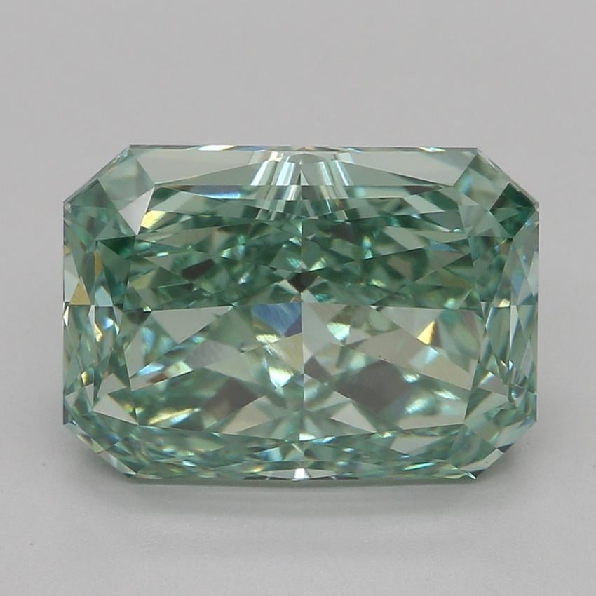 3.09 Ct. Fancy Vivid Green Radiant Lab Grown Diamond