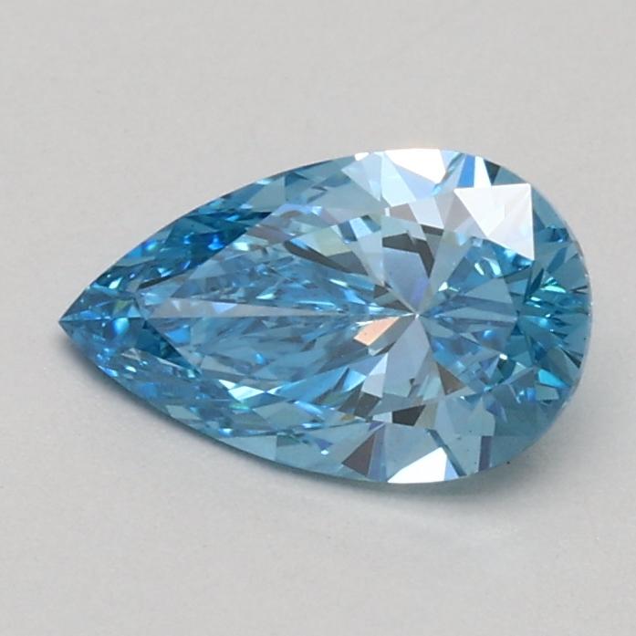 0.55 Ct. Fancy Vivid Blue Pear Lab Grown Diamond