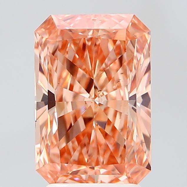 3.01 Ct. Fancy Vivid Orange Pink Radiant Lab Grown Diamond