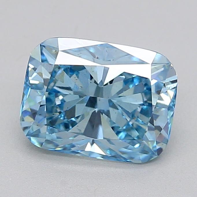 1.51 Ct. Fancy Vivid  Blue Cushion Lab Grown Diamond