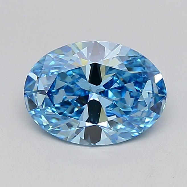 1.58 Ct. Fancy Vivid  Blue Oval Lab Grown Diamond