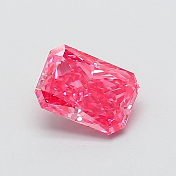 0.57 Ct. Fancy Vivid  Pink Radiant Lab Grown Diamond