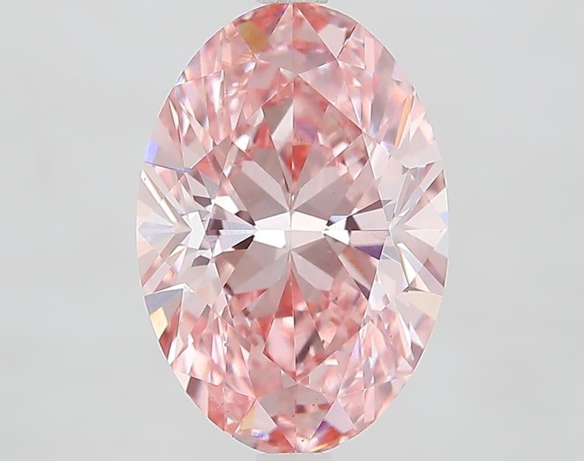 4.35 Ct. Fancy Vivid Pink Oval Lab Grown Diamond