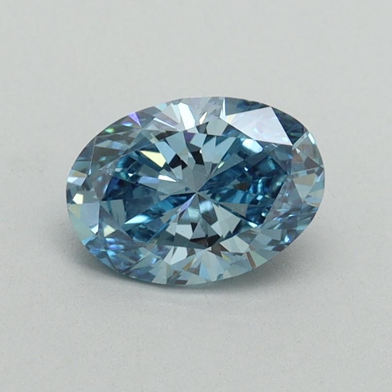 0.74 Ct. Fancy Vivid Blue Oval Lab Grown Diamond