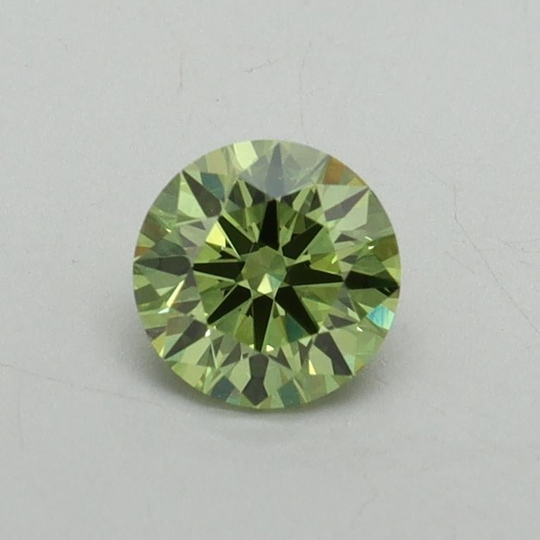 0.54 Ct. Fancy Vivid Green Round Lab Grown Diamond