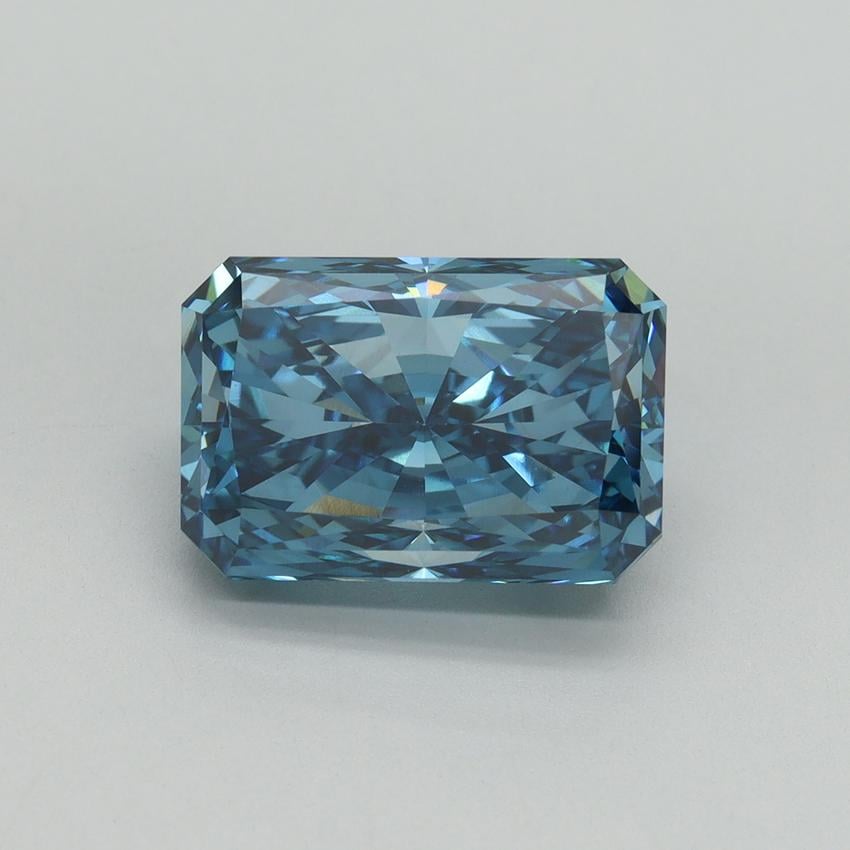 5.19 Ct. Fancy Vivid Blue Radiant Lab Grown Diamond