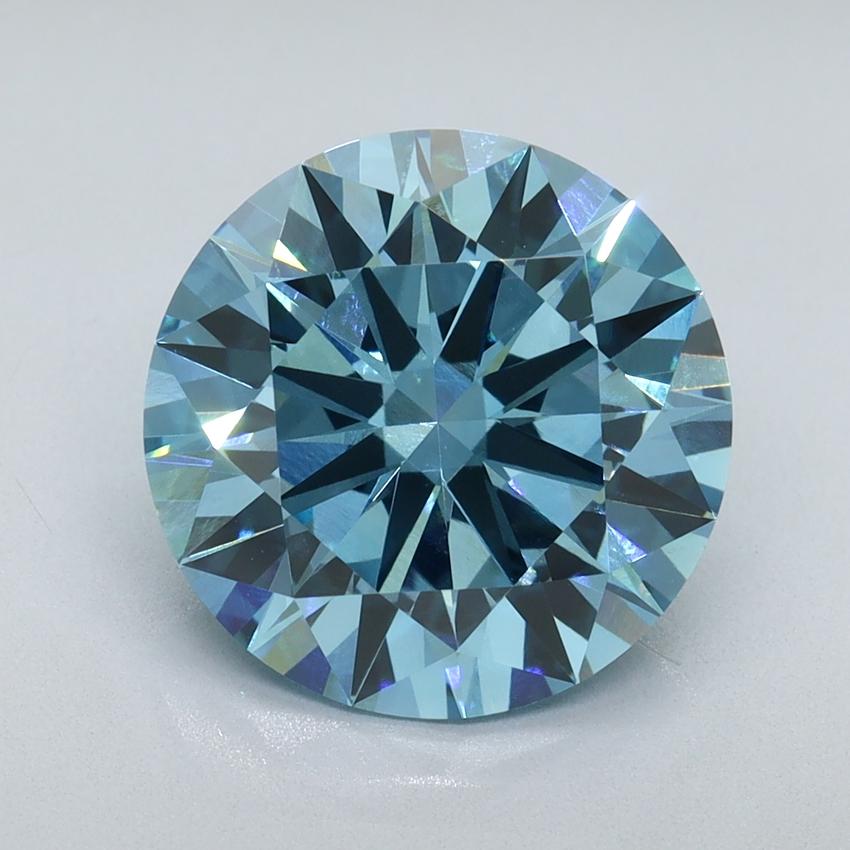 4.22 Ct. Fancy Vivid Blue Round Lab Grown Diamond