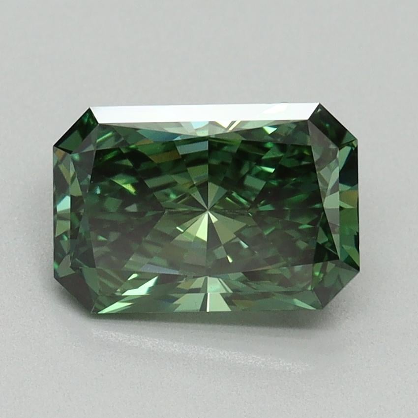 1.53 Ct. Fancy Vivid Green Radiant Lab Grown Diamond