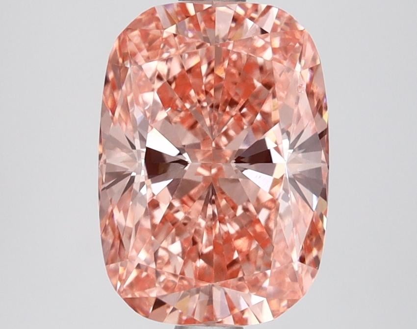 2.50 Ct. Fancy Vivid Pink Cushion Lab Grown Diamond