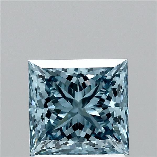 1.56 Ct. Fancy Vivid  Blue Princess Lab Grown Diamond