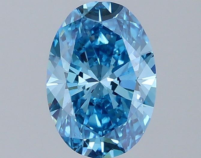 1.00 Ct. Fancy Vivid Blue Oval Lab Grown Diamond