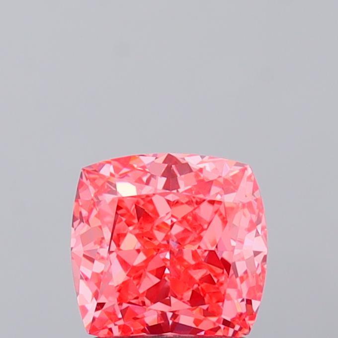 1.54 Ct. Fancy Vivid  Pink Cushion Lab Grown Diamond