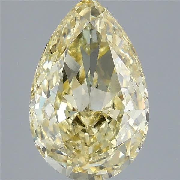 4.04 Ct. Fancy Intense Yellow Pear Lab Grown Diamond