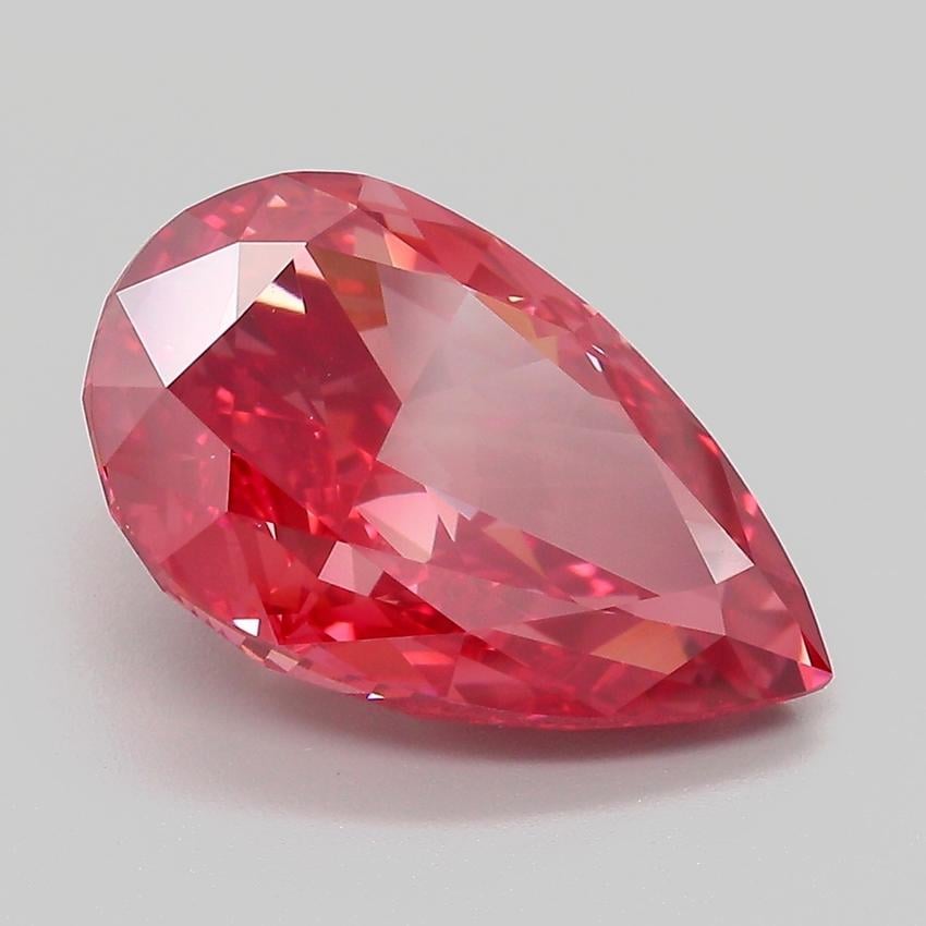 6.09 Ct. Fancy Vivid Pink Pear Lab Grown Diamond