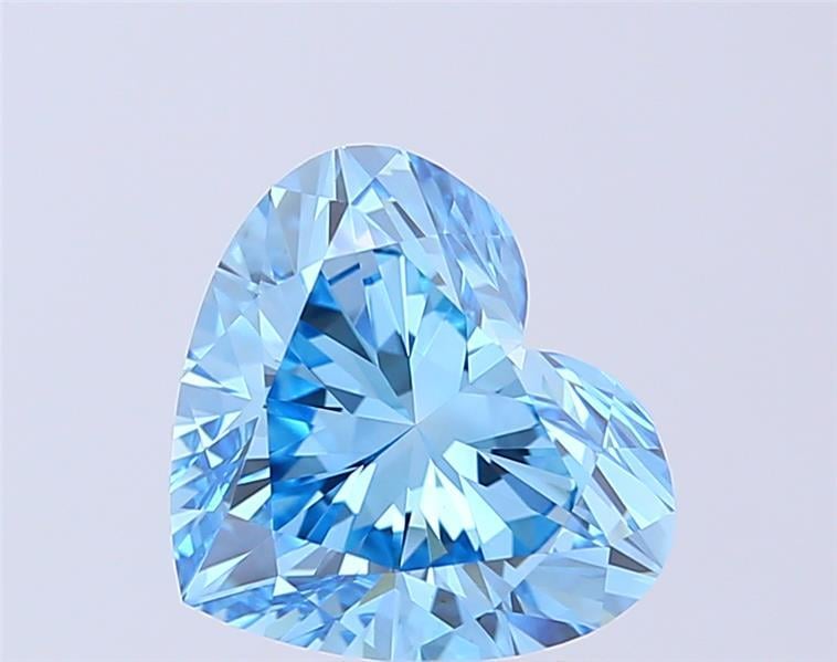 3.55 Ct. Fancy Vivid Blue Heart Lab Grown Diamond