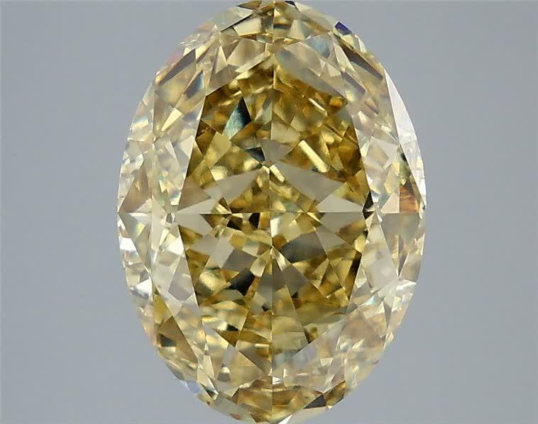 5.06 Ct. Fancy Intense Yellow Oval Lab Grown Diamond