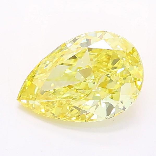 1.05 Ct. Fancy Vivid Yellow Pear Lab Grown Diamond