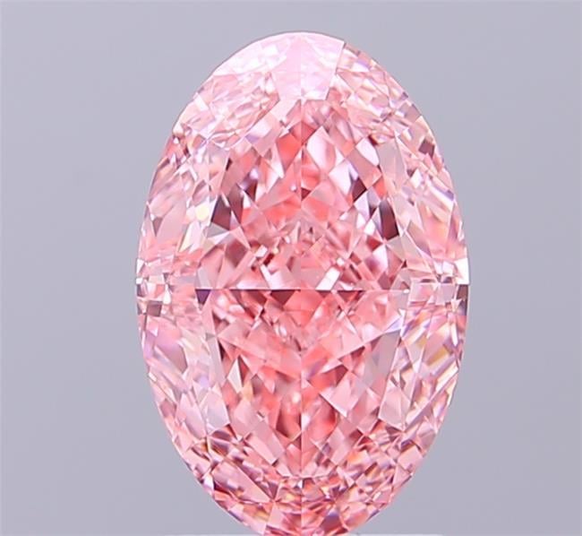 2.44 Ct. Fancy Vivid Pink Oval Lab Grown Diamond