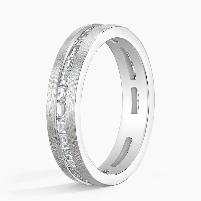 18K White Gold Equator Eternity Lab Diamond 4.5mm Wedding Ring (1 1/8 ct. tw.)