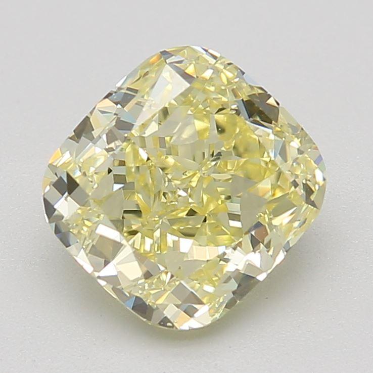 1.71 Ct. Fancy Light Yellow Cushion Diamond