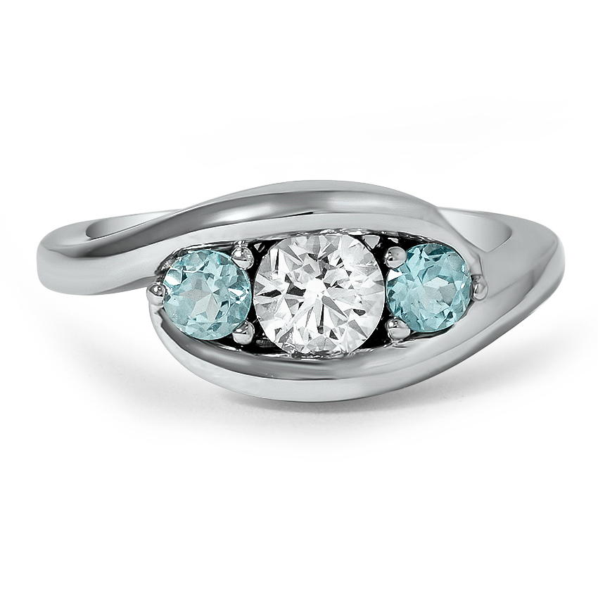 Custom Modern Diamond Three Stone Ring