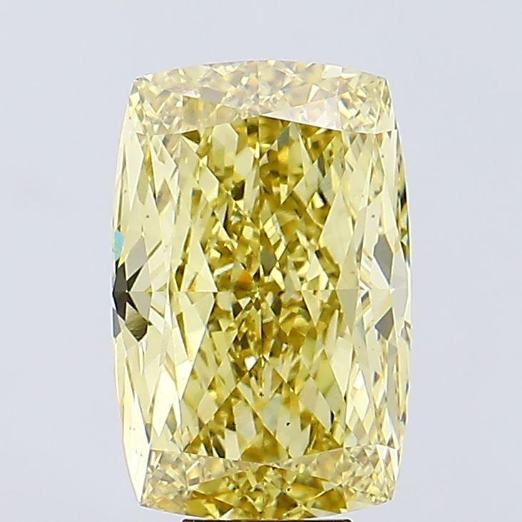 11.08 Ct. Fancy Intense Yellow Cushion Lab Grown Diamond