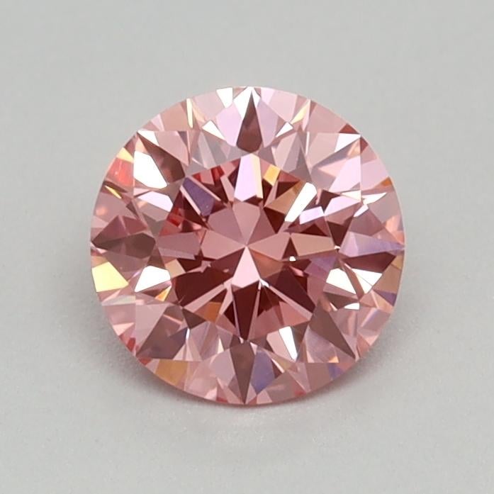 0.40 Ct. Fancy Vivid Pink Round Lab Grown Diamond