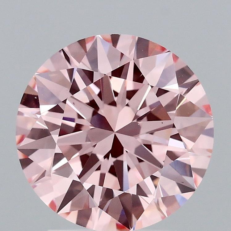 2.52 Ct. Fancy Intense Pink Round Lab Grown Diamond