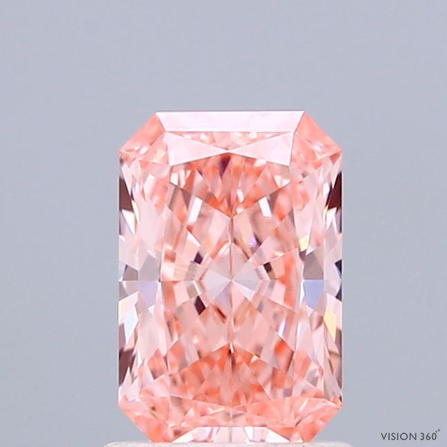 1.06 Ct. Fancy Vivid Pink Radiant Lab Grown Diamond