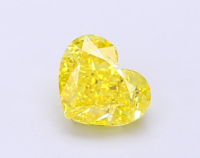 1.12 Ct. Fancy Vivid Yellow Heart Lab Grown Diamond