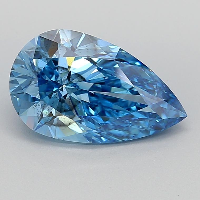 3.02 Ct. Fancy Vivid Blue Pear Lab Grown Diamond