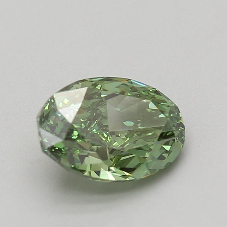 2.16 Ct. Fancy Vivid Green Oval Lab Grown Diamond