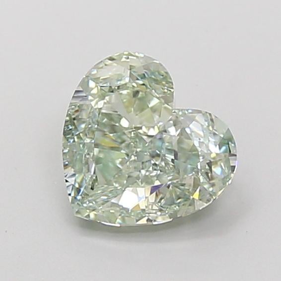 1.64 Ct. Fancy Vivid  Green Heart Lab Grown Diamond