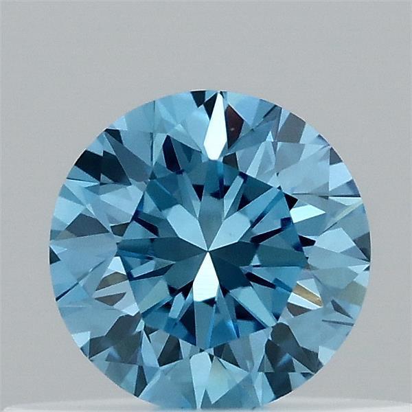0.37 Ct. Fancy Vivid Blue Round Lab Grown Diamond